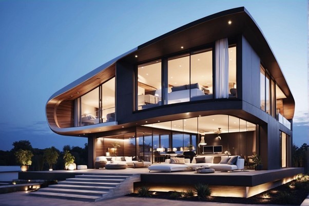 vue d une maison de luxe